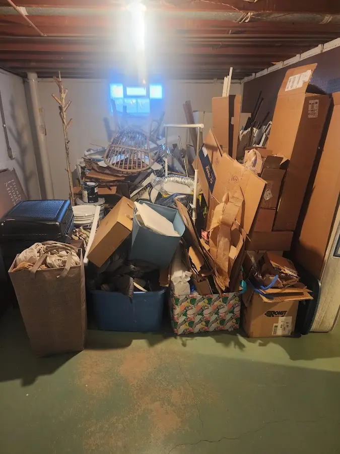 Roll-off dumpster container at job site for Construction Dumpster Rental in Peppermill Village